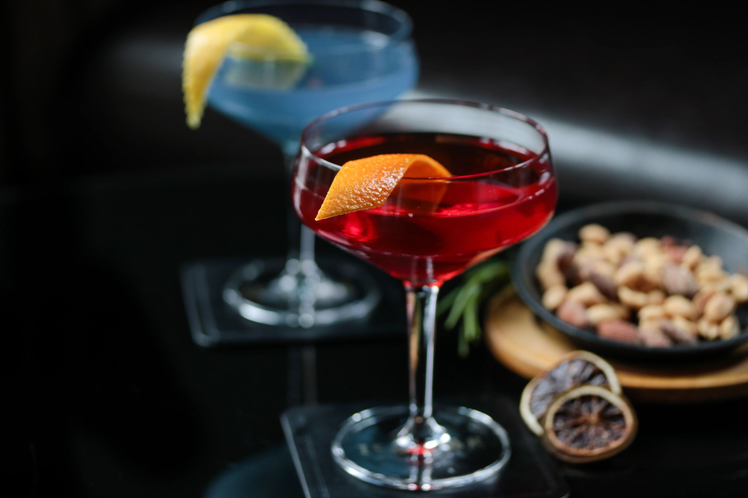 Cocktail on a bar counter